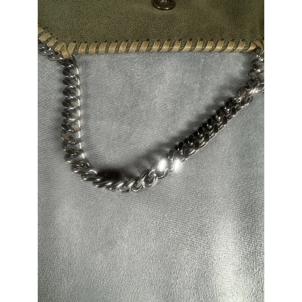 Stella McCartney Falabella Fold Over Tote Olive Shaggy Deer Chain Bag FW12
